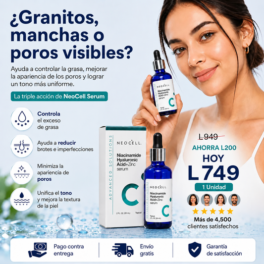 NEOCELL SERUM - Controla la grasa, reduce imperfecciones y luce una piel radiante.